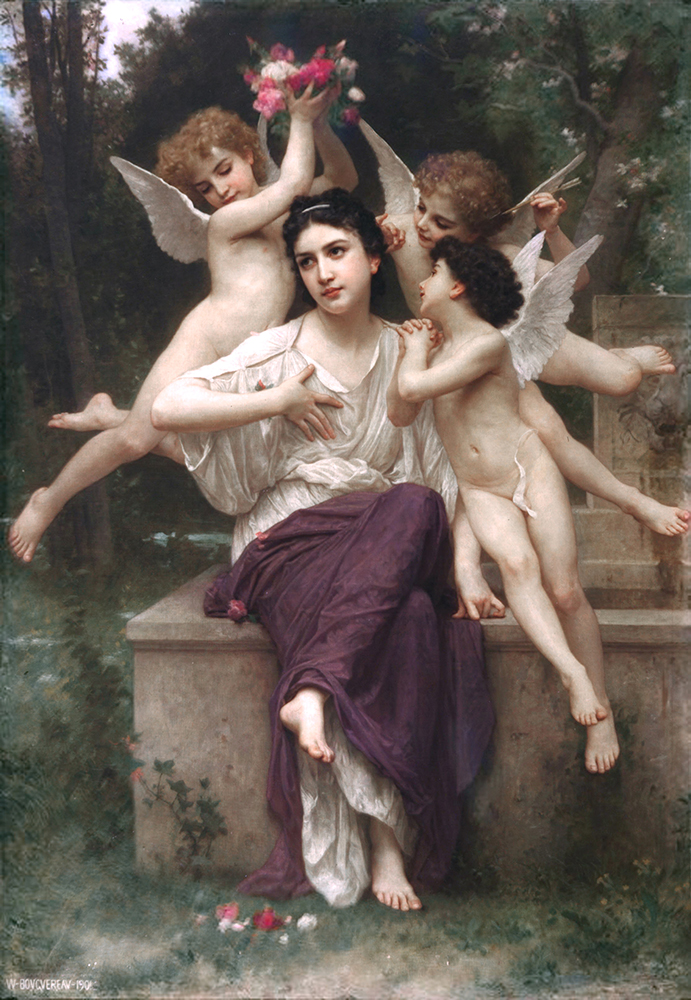 William-Adolphe Bouguereau Rêve de printemps (1901) oil painting reproduction