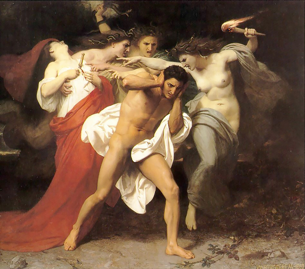 William-Adolphe Bouguereau The Remorse of Orestes (1862) oil painting reproduction