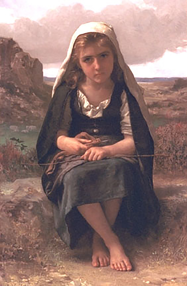 William-Adolphe Bouguereau The Shepherdess (1881) oil painting reproduction