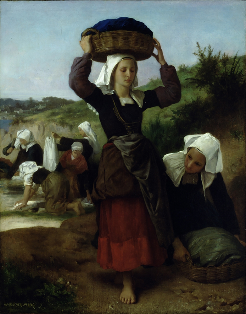 William-Adolphe Bouguereau Washerwomen of Fouesnant (1869) oil painting reproduction