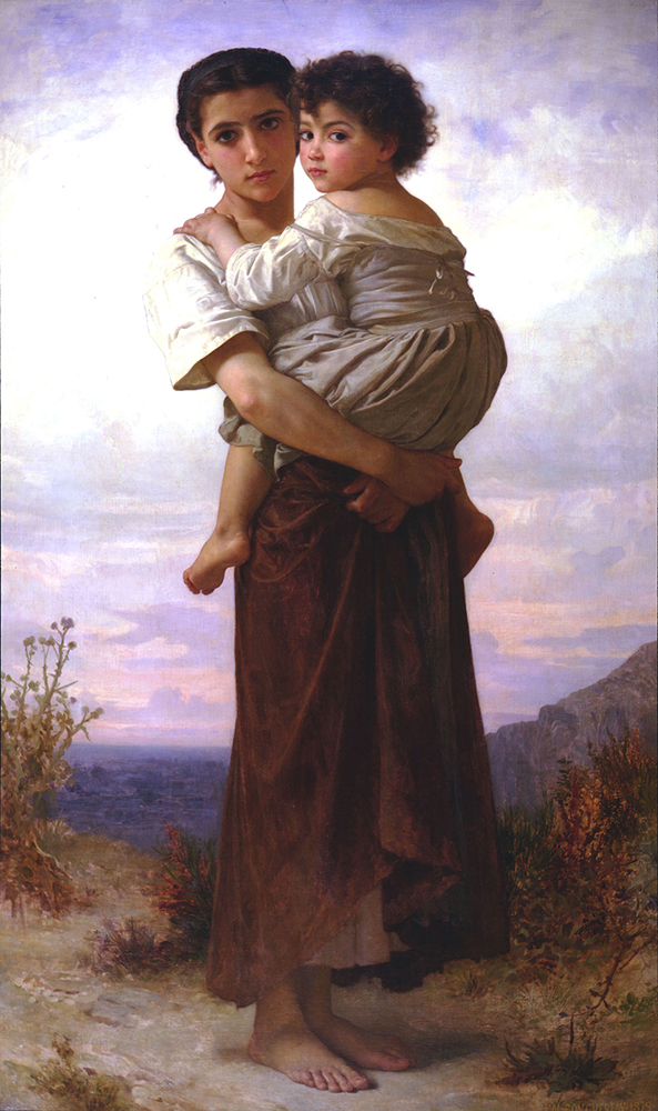 William-Adolphe Bouguereau Young Gypsies (1879) oil painting reproduction