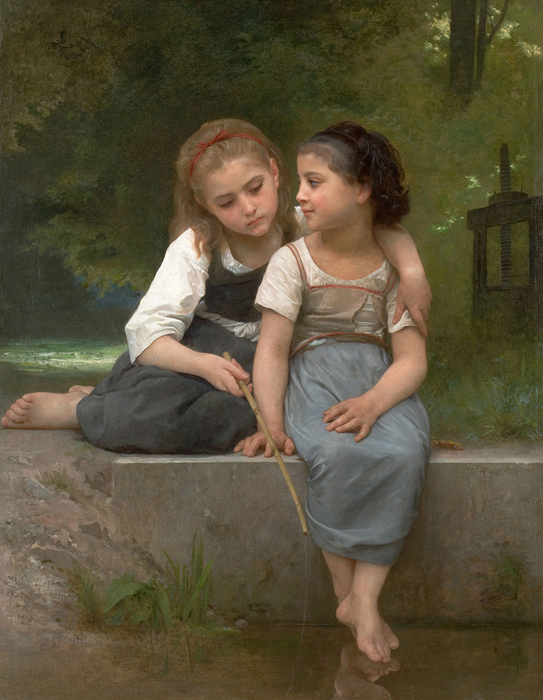 William-Adolphe Bouguereau Pêche pour les grenouilles oil painting reproduction