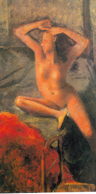 Balthus Nude with Arms Raised oil painting reproduction