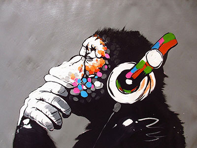 Banksy DJ oil painting reproduction