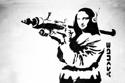 Banksy Mona Lisa with Bazooka oil painting reproduction