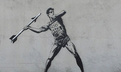 Banksy Javelin Thrower oil painting reproduction