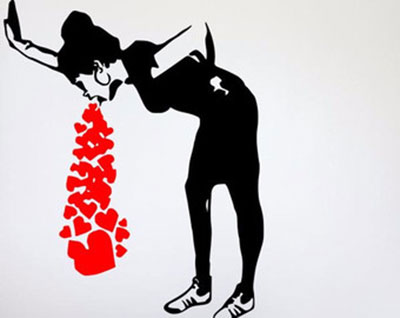 Banksy Throwing Up Hearts oil painting reproduction