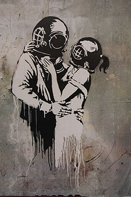 Banksy Diver Lovers oil painting reproduction