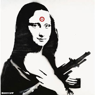 Banksy Mona Lisa Gun Target oil painting reproduction