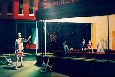 Banksy Nighthawks oil painting reproduction