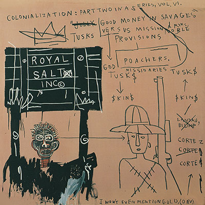 Jean-Michel Basquiat Native Carrying Some Guns, Bibles, Amorites oil painting reproduction