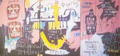 Jean-Michel Basquiat History of Black People (3 panels) oil painting reproduction