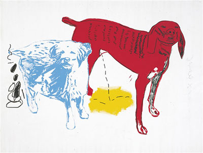 Jean-Michel Basquiat Untitled (Two Dogs) oil painting reproduction