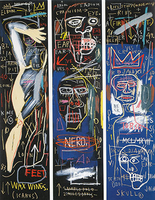 Jean-Michel Basquiat Untitled (3 Panels) oil painting reproduction