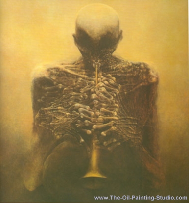 Zdzislaw Beksinski Piper oil painting reproduction