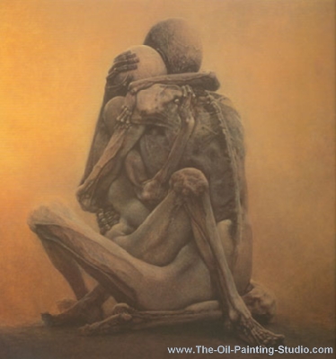 Zdzislaw Beksinski Embrace oil painting reproduction