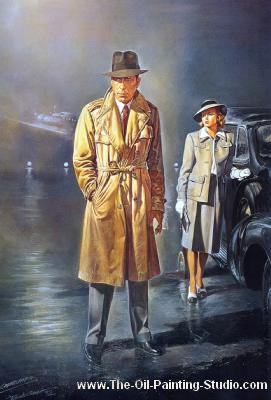  Movie Art - Movie Star Portraits - Casablanca painting for sale Bogart2