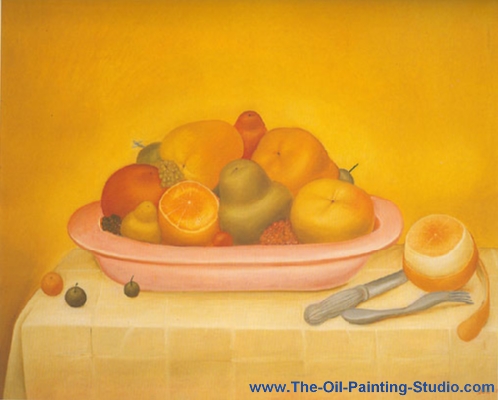 Fernando Botero Frutas oil painting reproduction