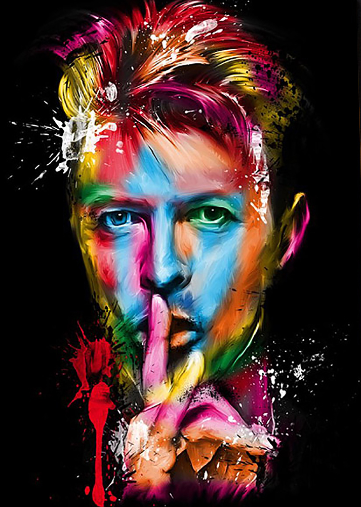 Pop and Rock Portraits - Rock - David Bowie painting for sale Bowie1