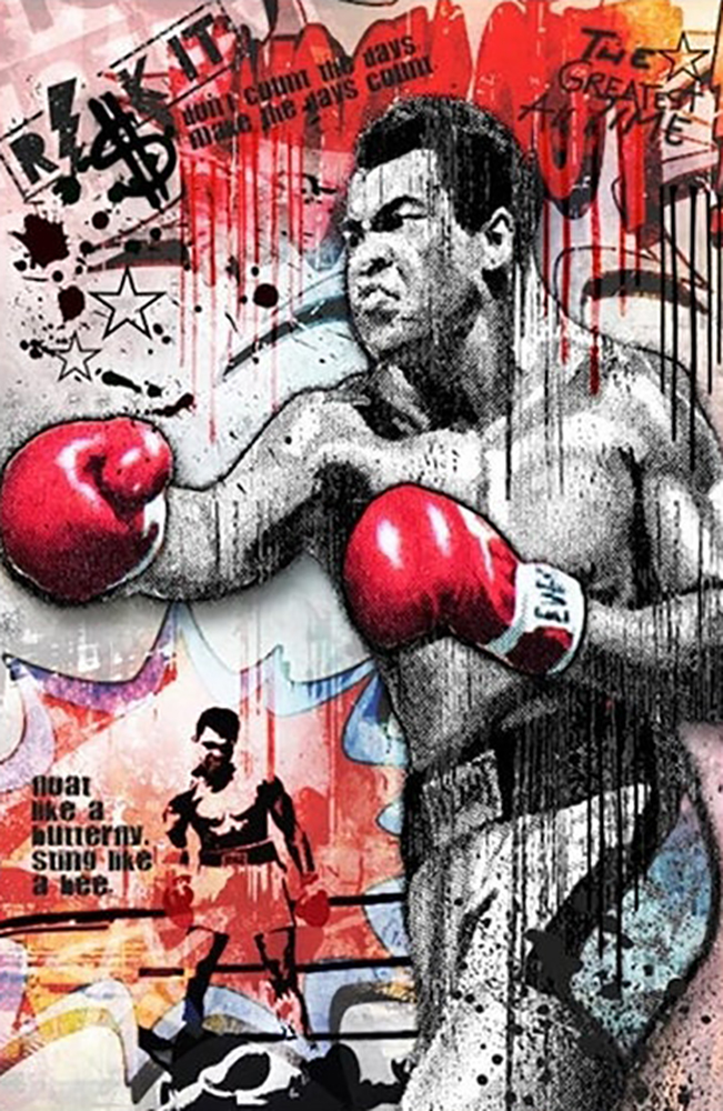Sports Art - Boxing - Muhammad Ali Sting painting for sale Box2
