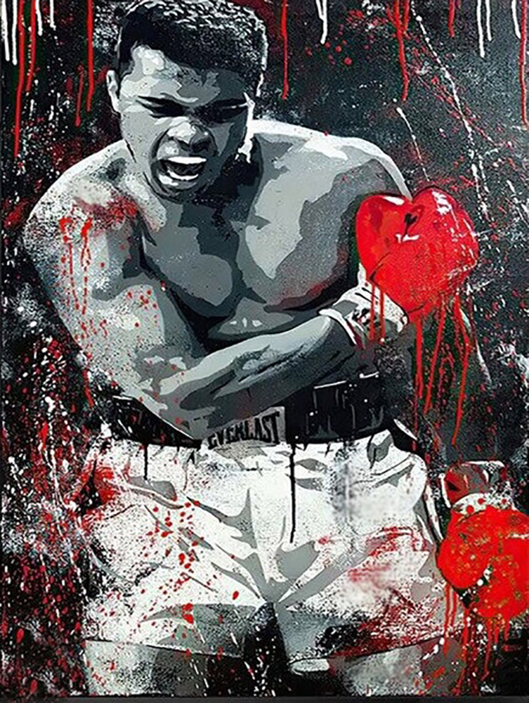 Sports Art - Boxing - Muhammad Ali Graffiti painting for sale Box3