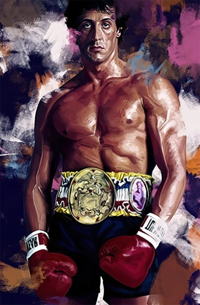 Sports Art - Boxing - Rocky painting for sale Box4