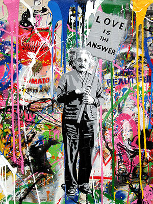 Mr. Brainwash Einstein oil painting reproduction