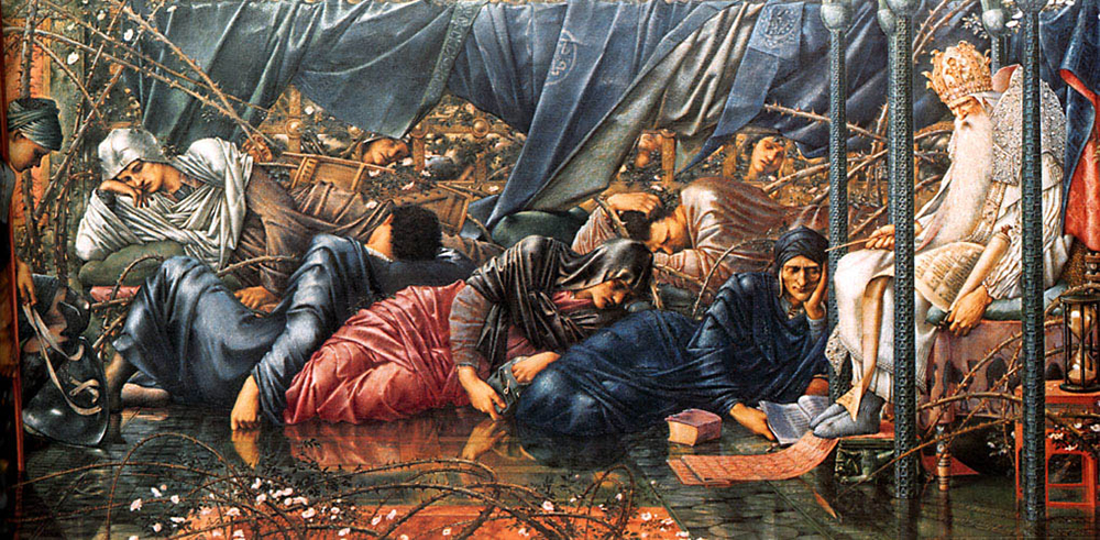 Edward Burne-Jones The Council Chamber oil painting reproduction