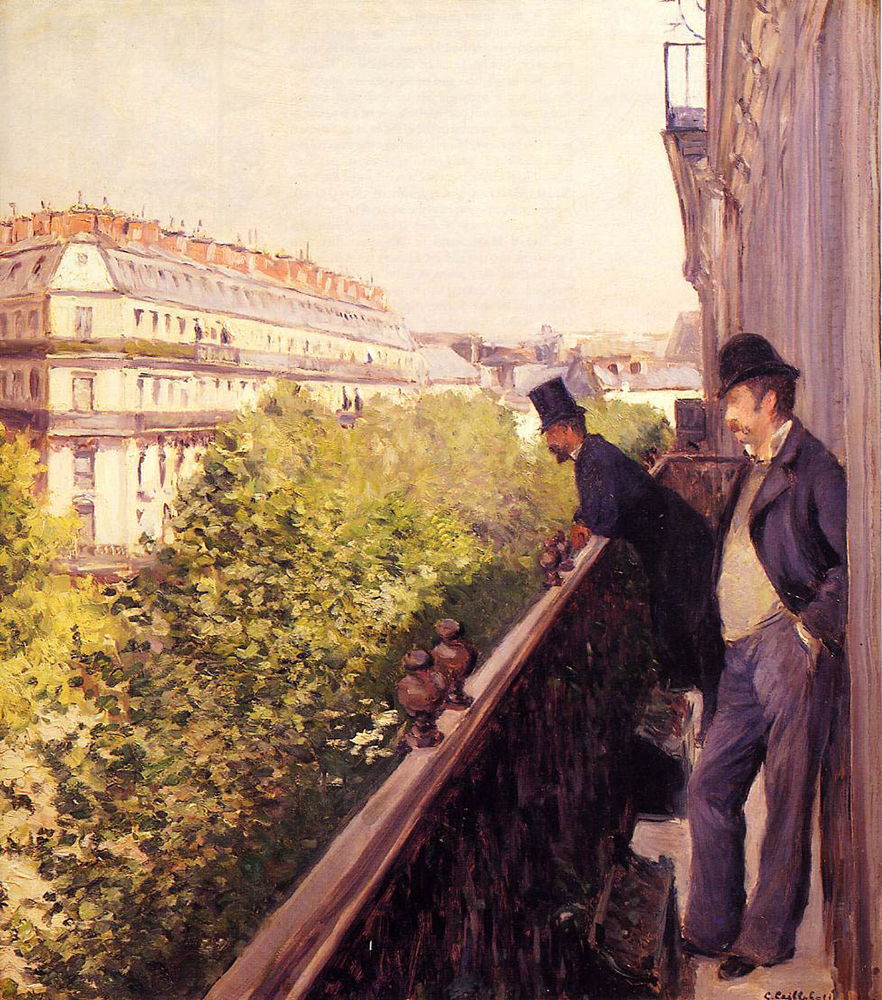 Gustave Caillebotte A Balcony - 1880  oil painting reproduction