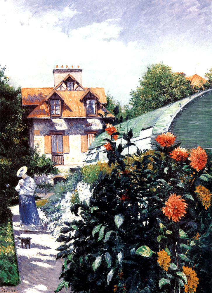 Gustave Caillebotte Dahlias - The Garden at Petit Gennevilliers - 1893  oil painting reproduction