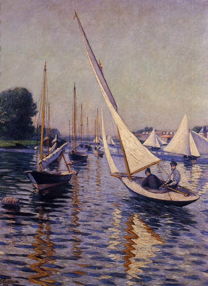Gustave Caillebotte Regatta at Argenteuil - 1893  oil painting reproduction