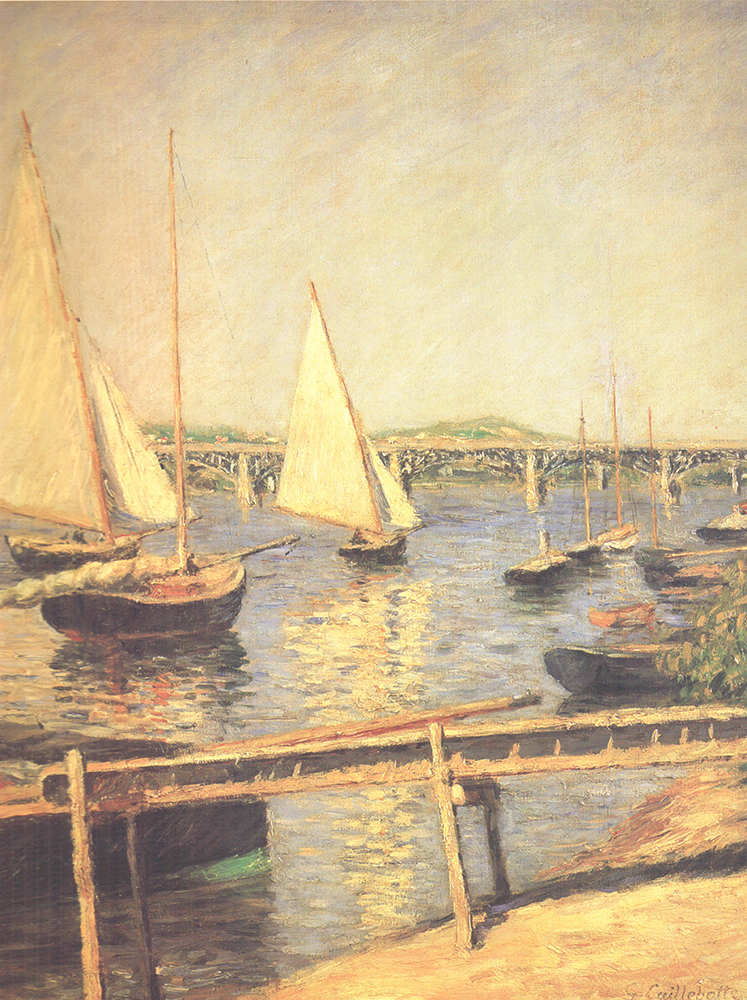 Gustave Caillebotte Sailboats in Argenteuil- 1888  oil painting reproduction