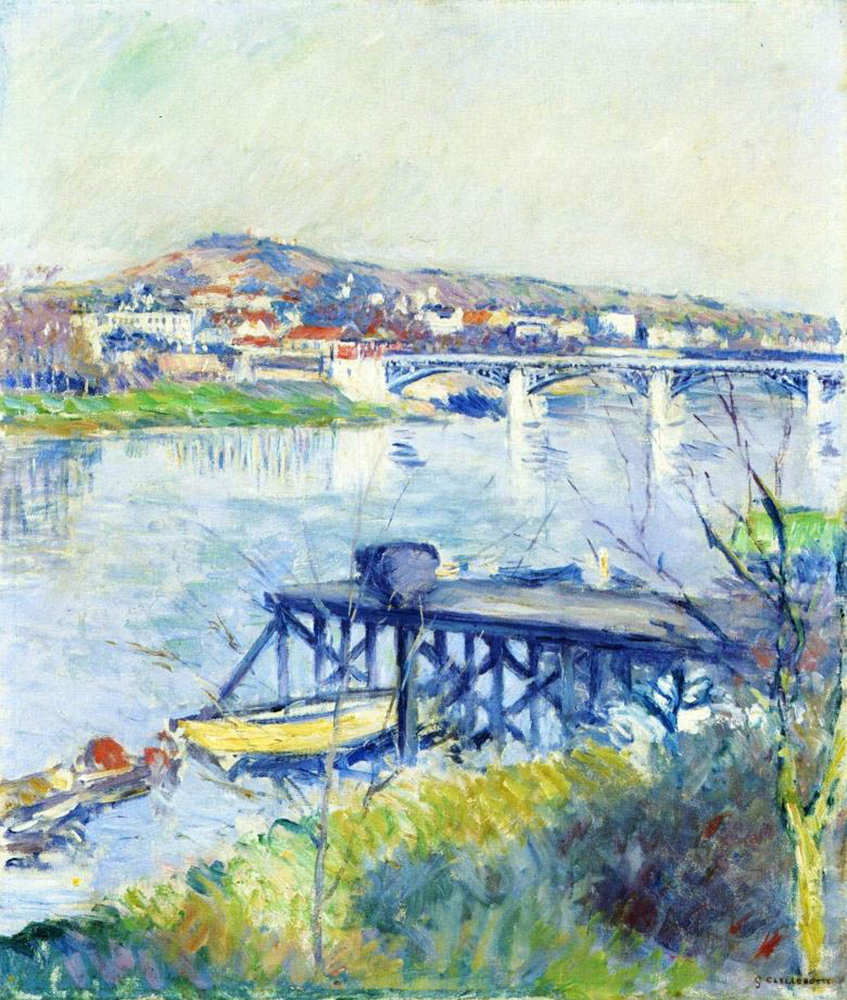Gustave Caillebotte The Bridge at Argenteuil - 1893  oil painting reproduction