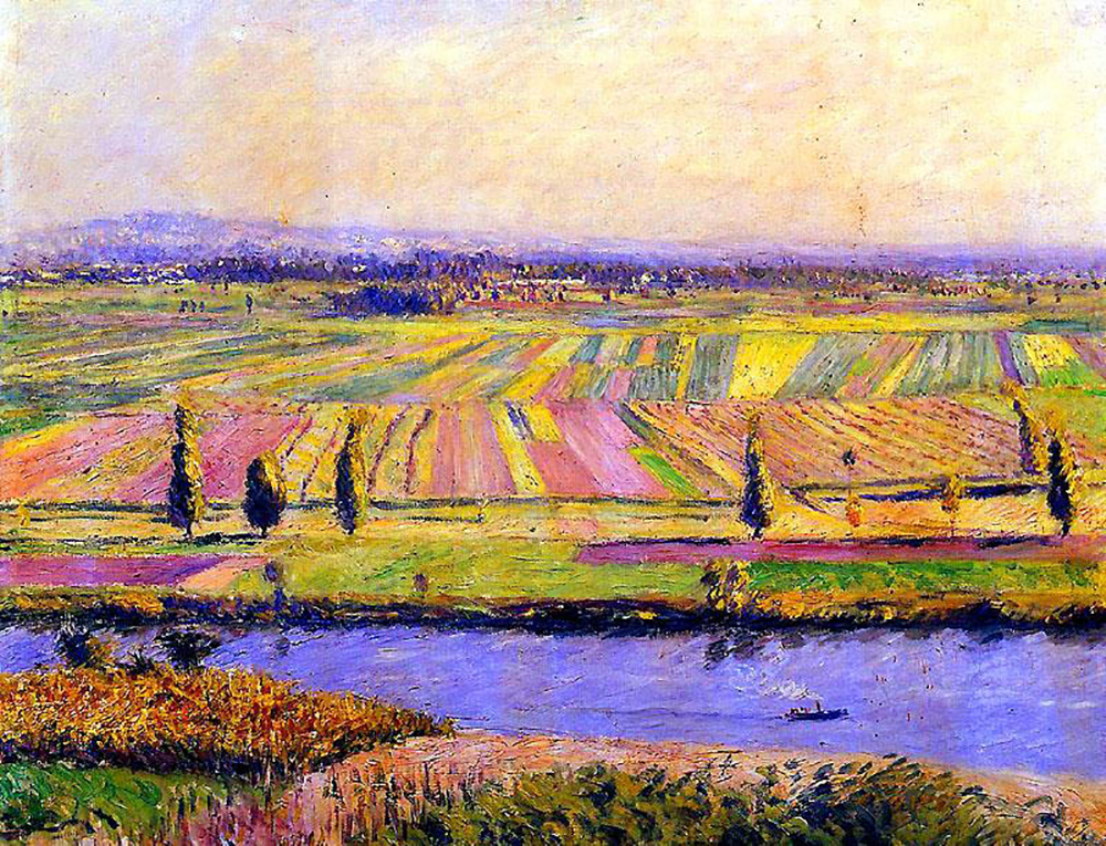 Gustave Caillebotte La Plaine de Gennevilliers - 1888  oil painting reproduction