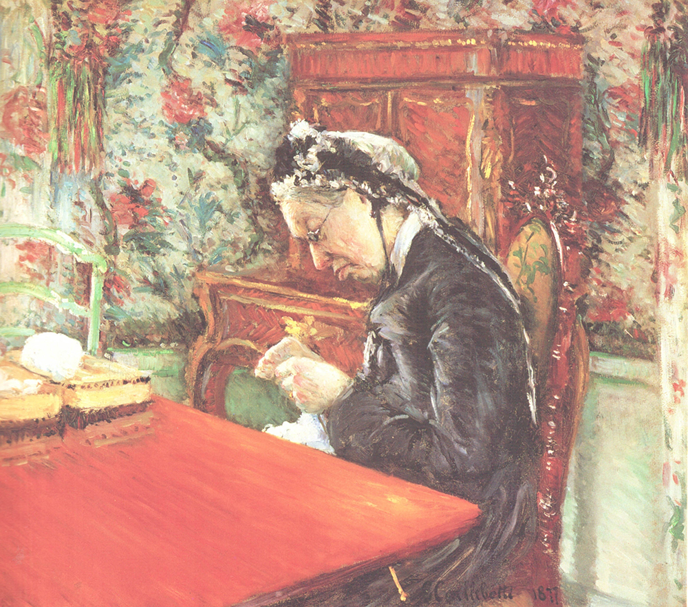 Gustave Caillebotte Portrait of Madame Boissiere Knitting  oil painting reproduction