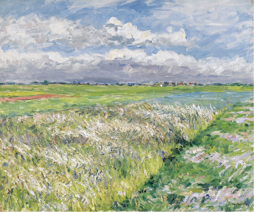 Gustave Caillebotte The Plain of Gennevilliers, Etude in Yellow and Green - 1884  oil painting reproduction