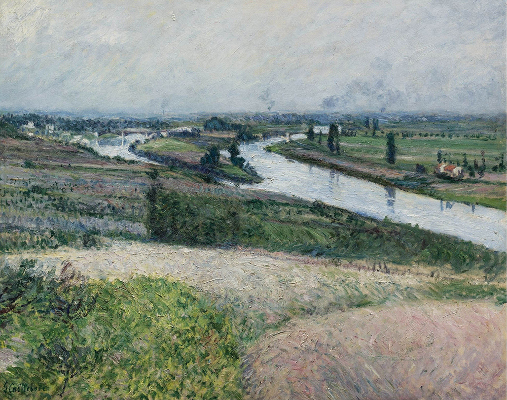 Gustave Caillebotte The Seine at the Place of Epinay -1888 oil painting reproduction