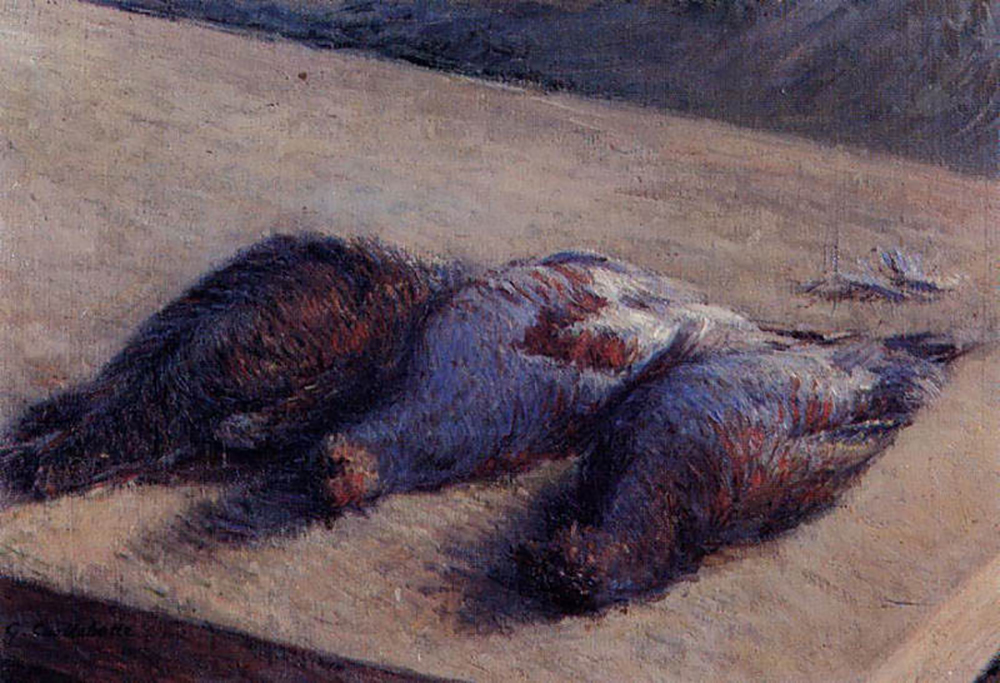 Gustave Caillebotte Three Partridges on a Table - 1880  oil painting reproduction