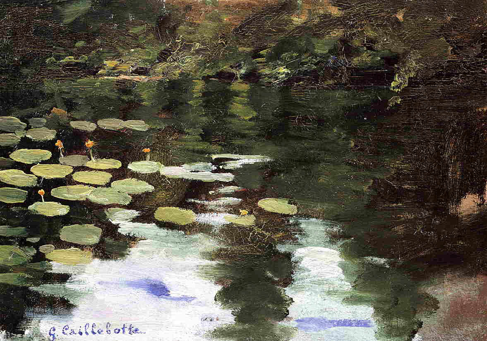 Gustave Caillebotte Yerres, on the Pond, Water Lilies - 1871 oil painting reproduction