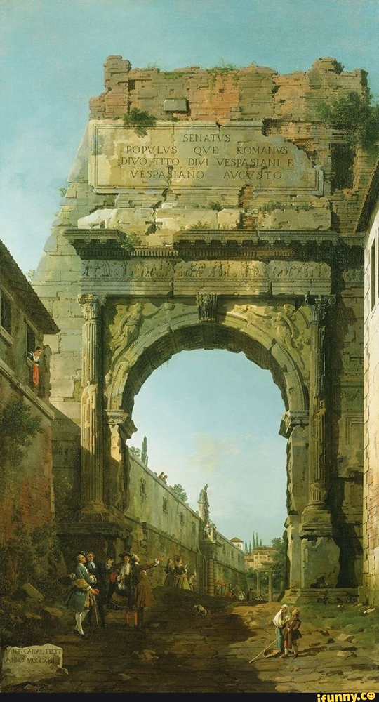 Giovanni Canaletto Arch of Titus oil painting reproduction