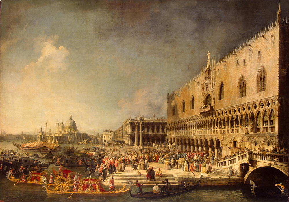 Giovanni Canaletto Arrival of the French Ambassador at the Doge's Palace oil painting reproduction