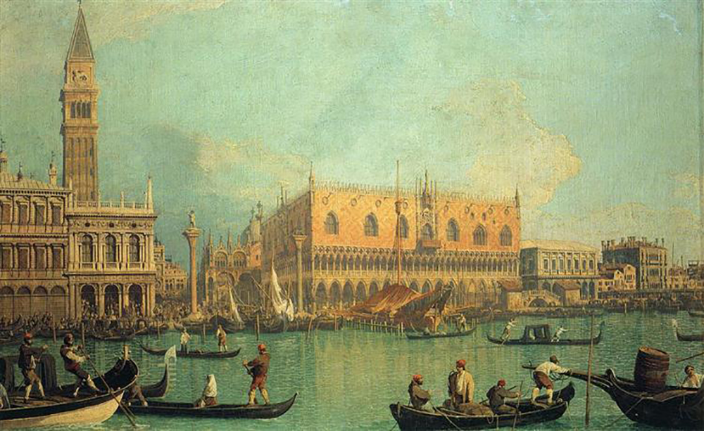 Giovanni Canaletto The Doge's Palace with the Piazza di San Marco oil painting reproduction
