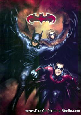 Comic Book Heroes Art - Batman - Batman and Robin painting for sale CBH1