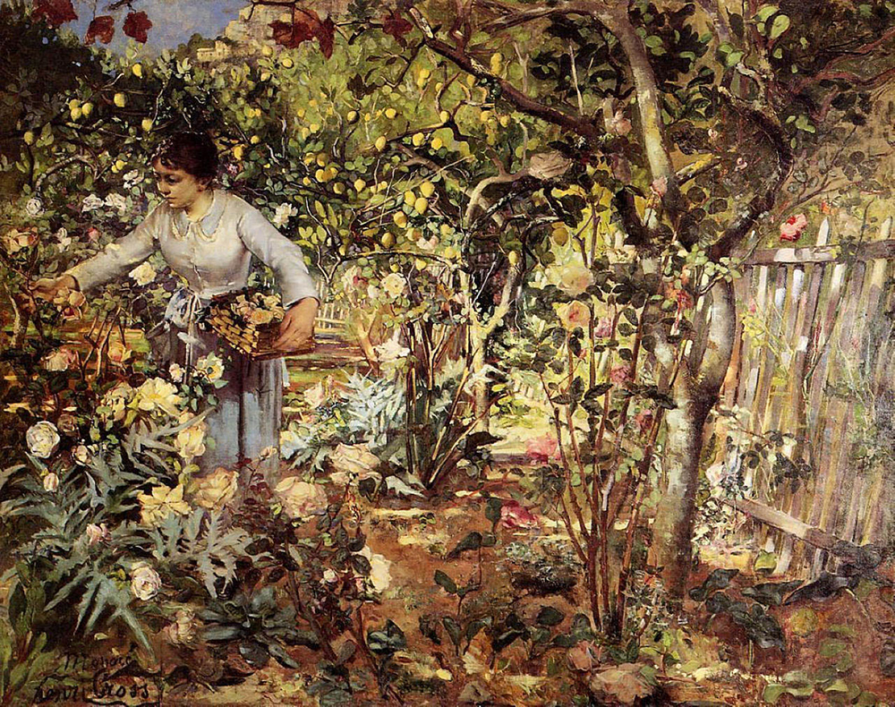 Henri-Edmond Cross Corner of the Garden in Monaco, 1884 oil painting reproduction
