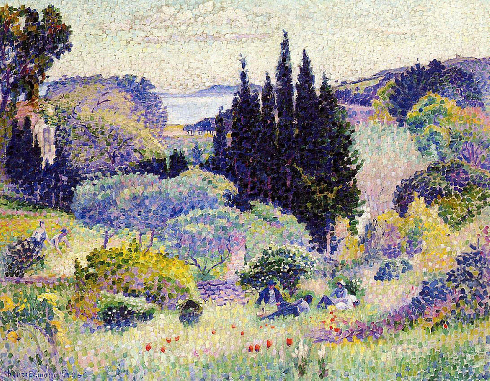 Henri-Edmond Cross Cypress, April, 1904 oil painting reproduction