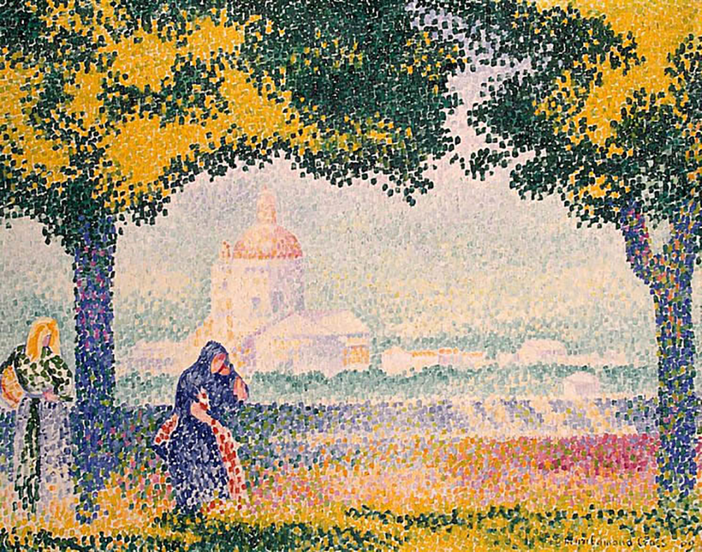 Henri-Edmond Cross View of the Church of Santa Maria degli Angeli near Assisi-1909 oil painting reproduction