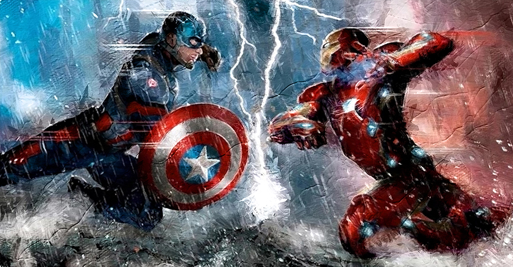 Comic Book Heroes Art - Captain America - Captain America Fight painting for sale Capt5