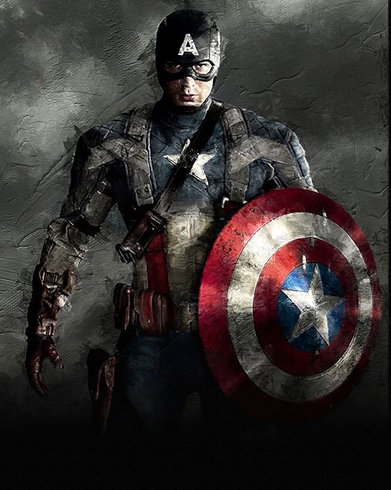 Comic Book Heroes Art - Captain America - Captain America 1 painting for sale Capt6