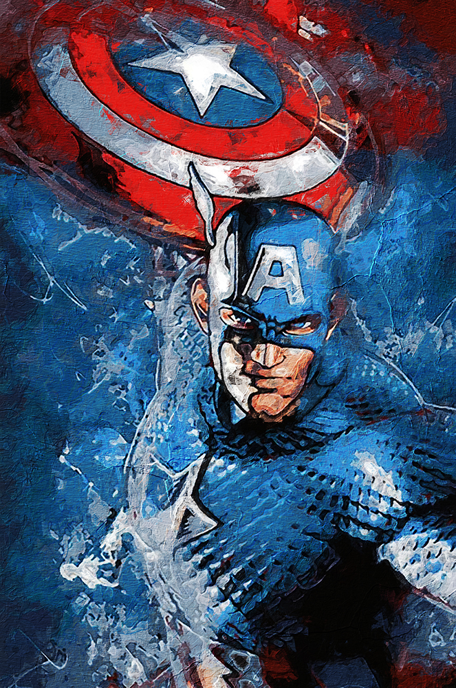 Comic Book Heroes Art - Captain America - Captain America 2 painting for sale Capt7