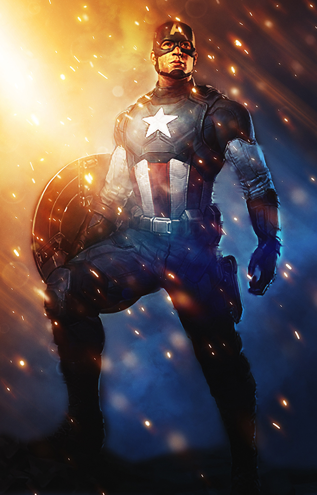Comic Book Heroes Art - Captain America - Captain America 3 painting for sale Capt8